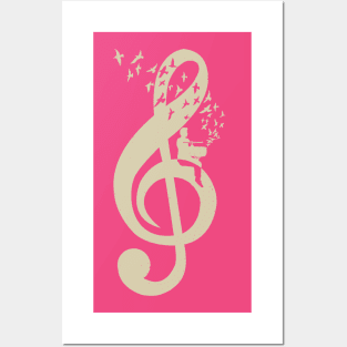 Treble Clef -  Music Snare drum - Vintage Posters and Art